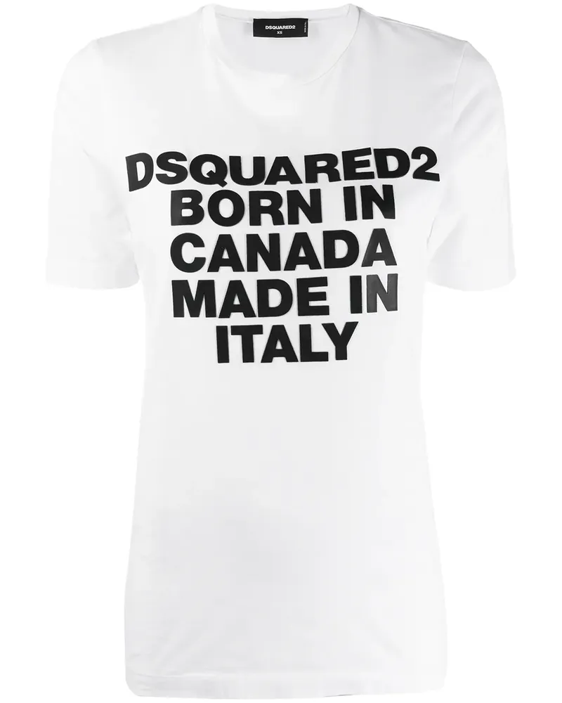 Dsquared2 Born In Canada' T-Shirt - Weiß Weiß
