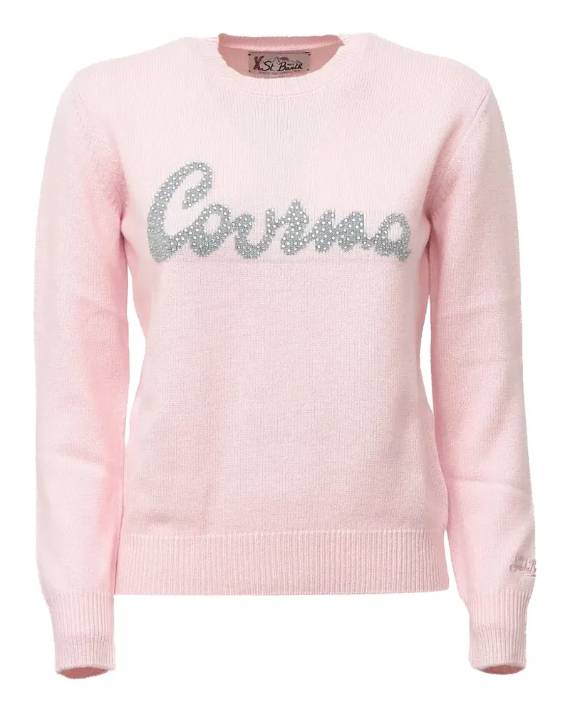 MC2 Saint Barth New Queen Pullover mit Strass - Rosa Rosa