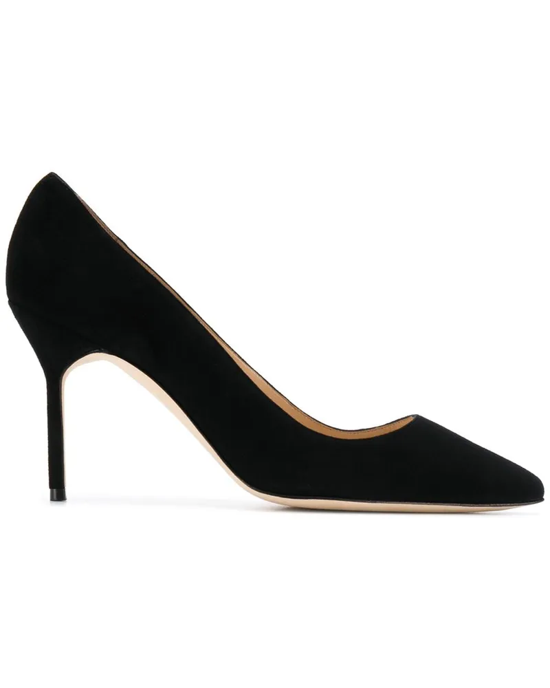 Manolo Blahnik BB' Pumps mit spitzer Kappe, 90mm - Schwarz Schwarz