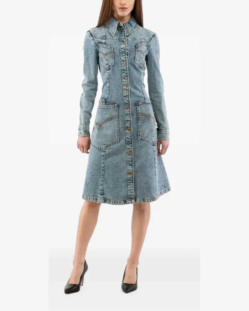 Moschino Langärmeliges Midikleid - Blau Blau