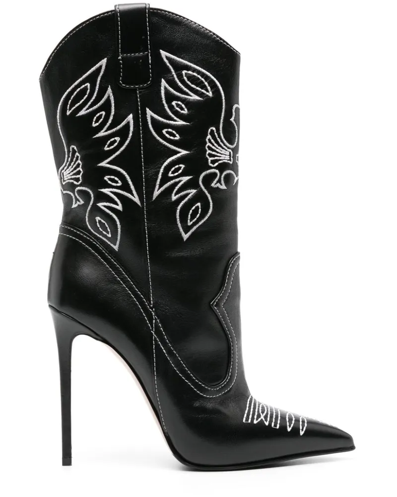 Le Silla Eva Cowboystiefel 120mm - Schwarz Schwarz