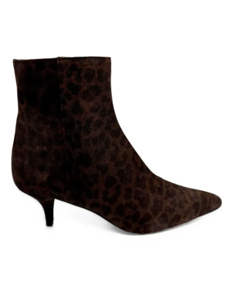 FESTA Milano leopard-print pointed-toe ankle boots - Braun Braun