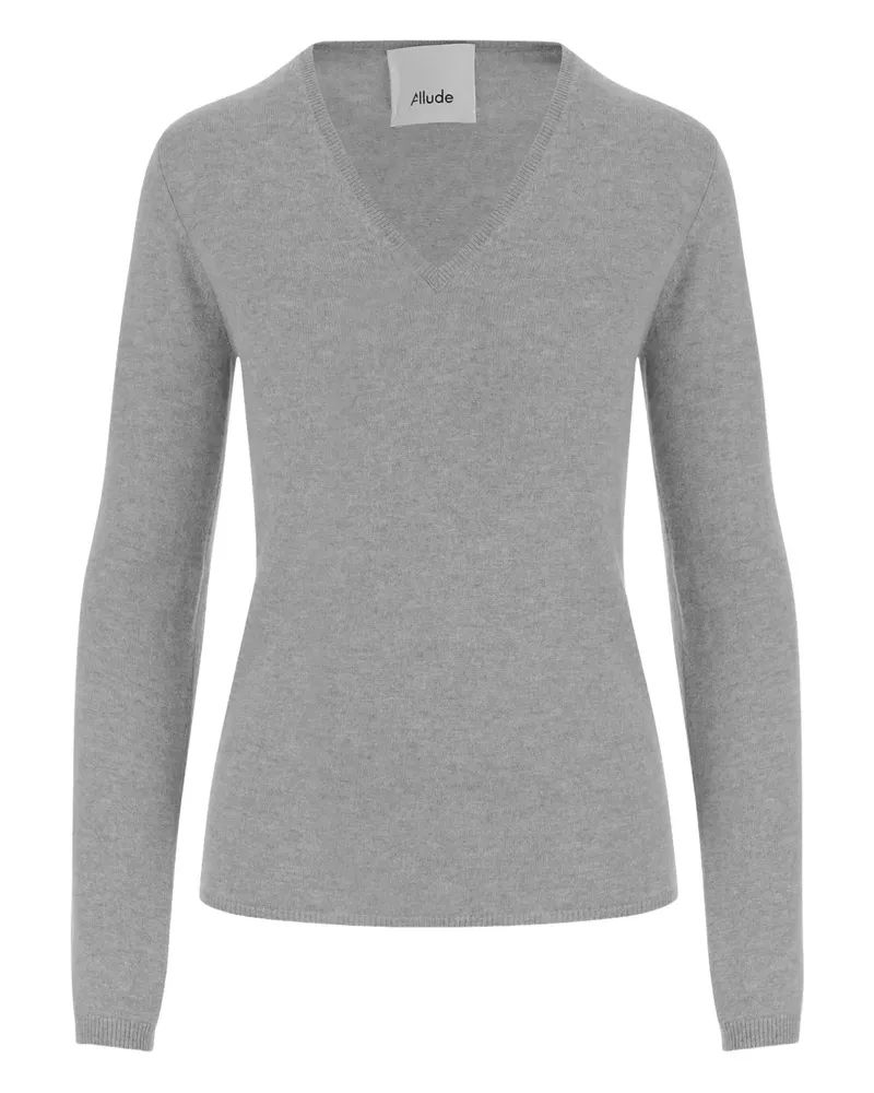 ALLUDE Pullover mit V-Ausschnitt - Grau Grau