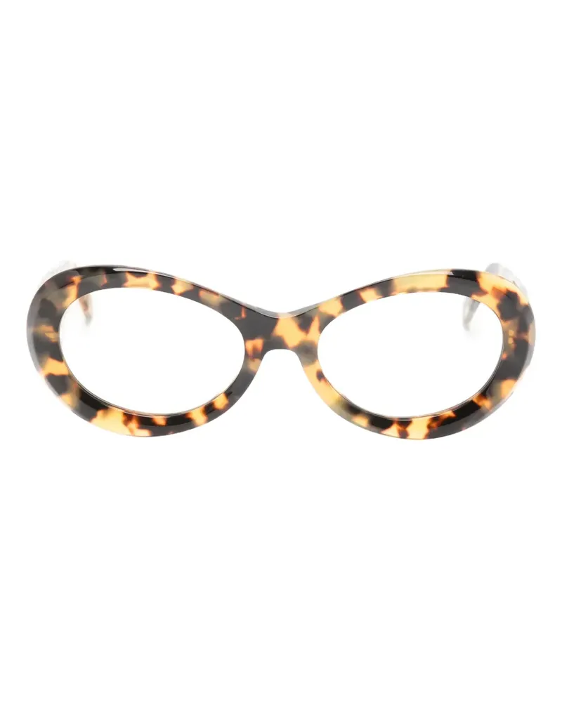 Totême Sonnenbrille mit Logo - Braun Braun