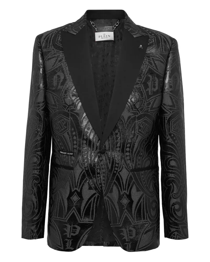 Philipp Plein Gothic Plein Sakko aus Jacquard - Schwarz Schwarz