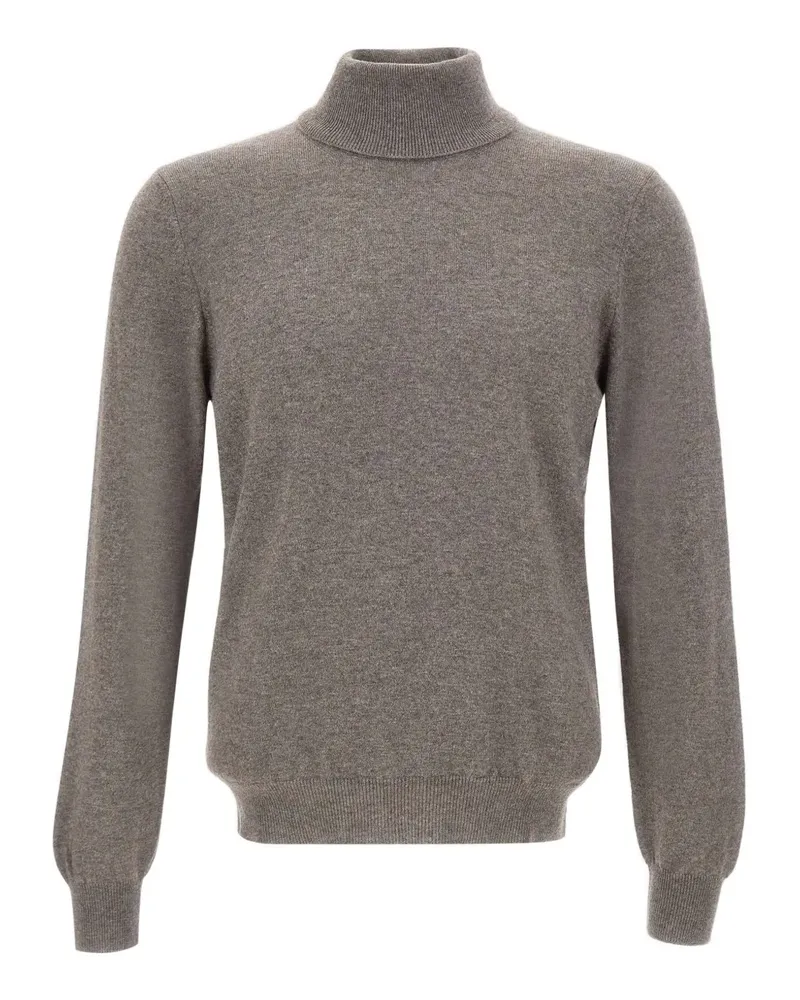 Gran Sasso Gerippter Rollkragenpullover - Grau Grau