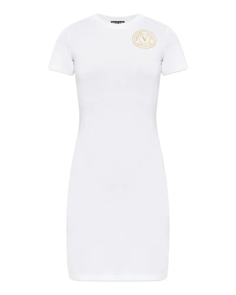 Versace Jeans Kleid mit Logo - Weiß Weiß