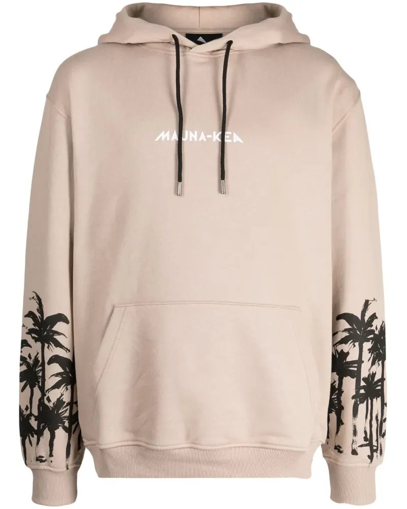MAUNA KEA Dark Palms Hoodie - Braun Braun