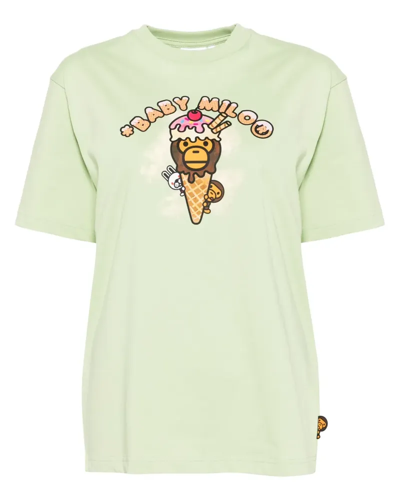 BAPE T-Shirt mit grafischem Print - Grün Grün