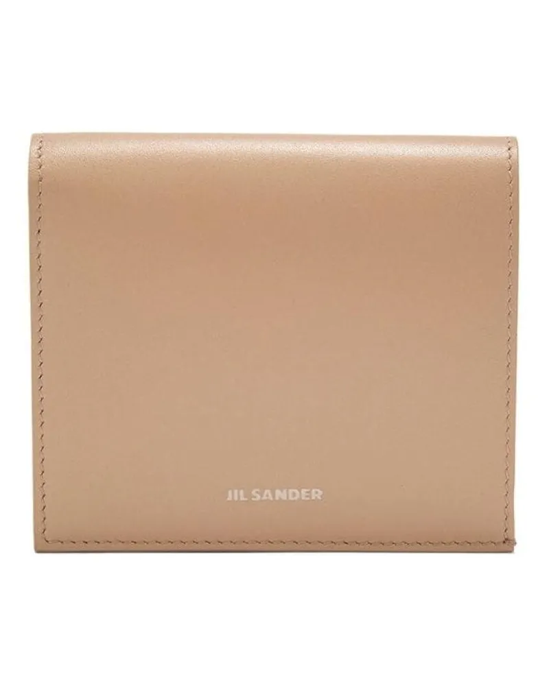 Jil Sander Portemonnaie mit Klappe - Nude Nude