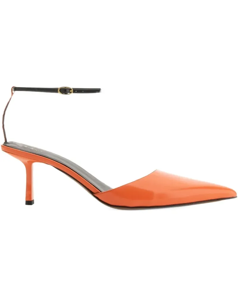 NEOUS leather heeled pumps - Orange Orange