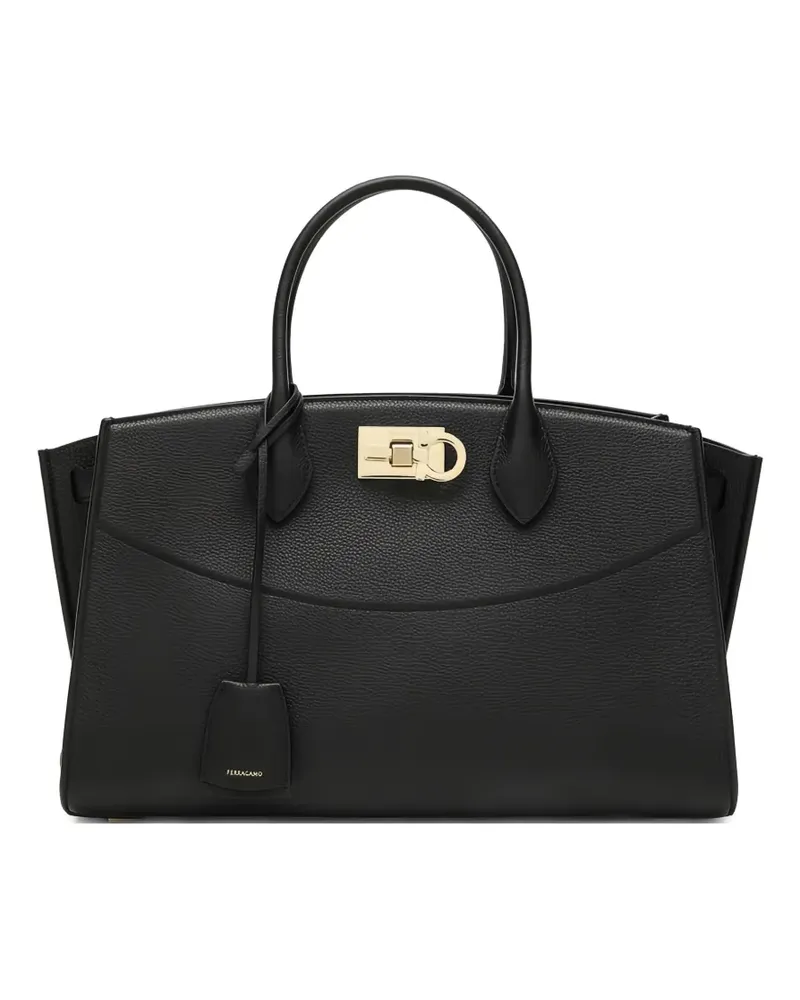 Ferragamo Mittelgroße Studio Handtasche - Schwarz Schwarz