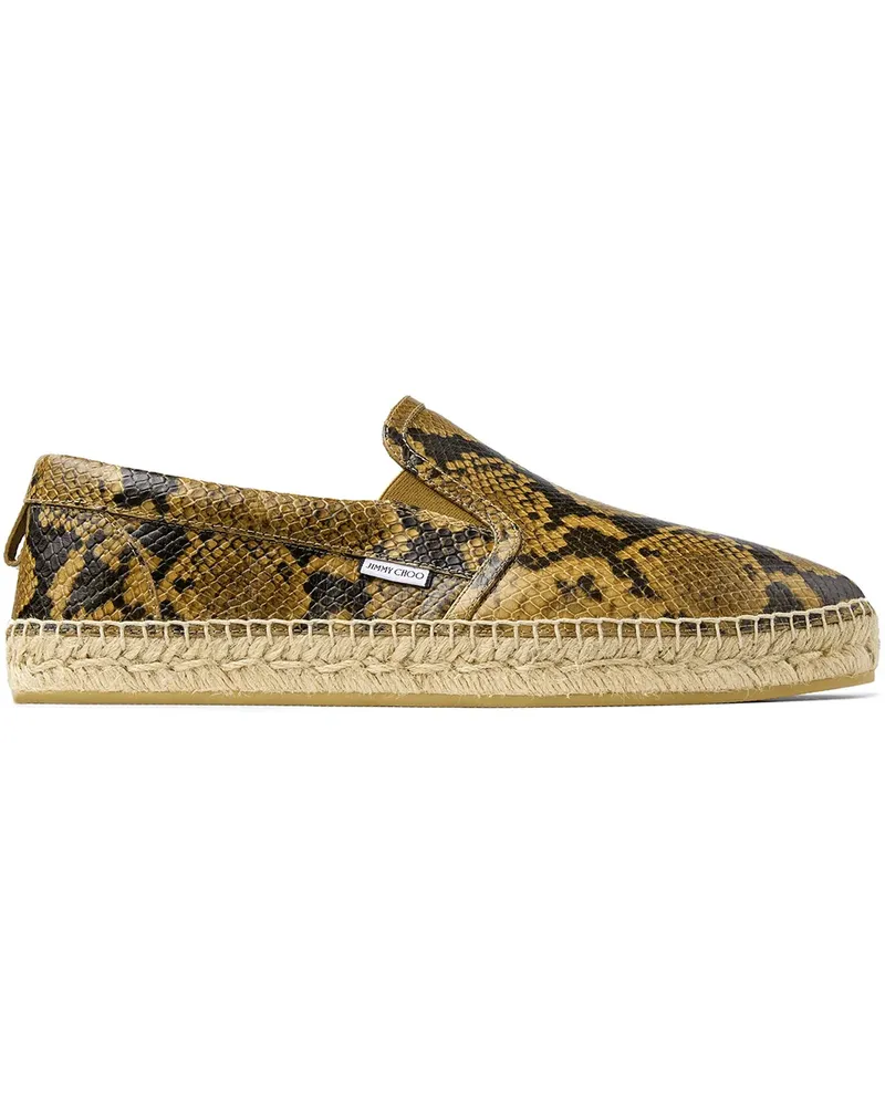 Jimmy Choo Vlad' Espadrilles mit Schlangenleder-Print - Nude Nude