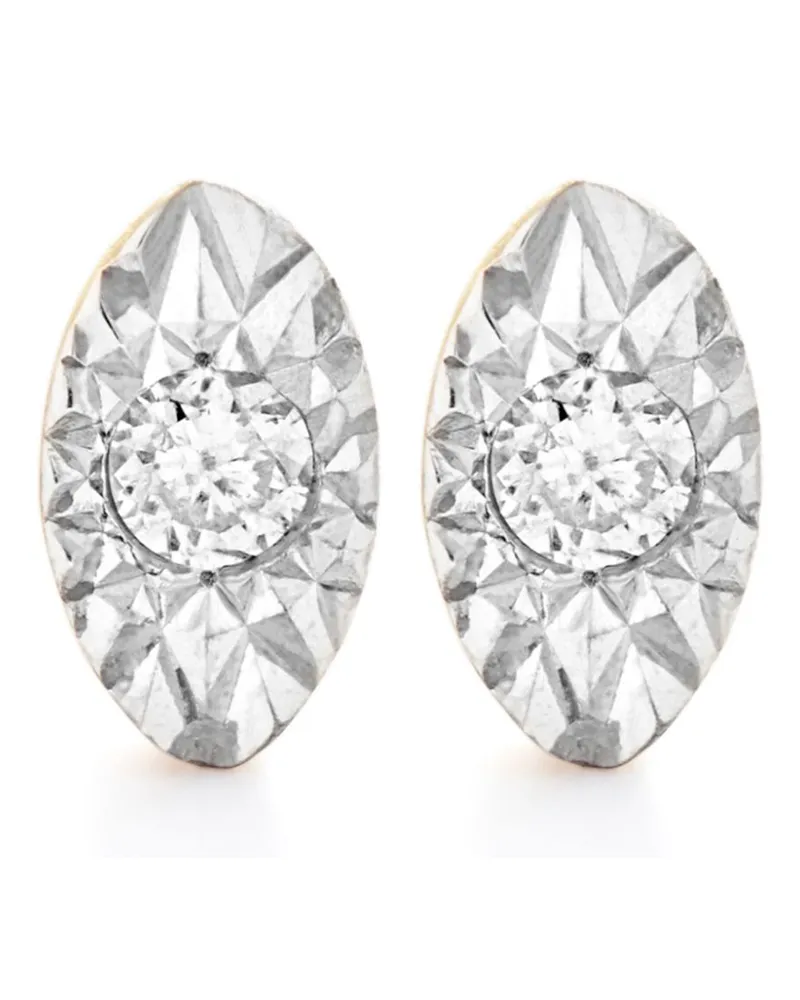 Monica Vinader 14kt Marquise Solitaire Gelbgoldohrringe Gold