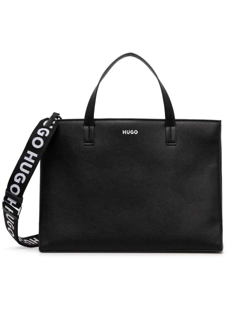 HUGO BOSS Handtasche mit Logo-Print - Schwarz Schwarz