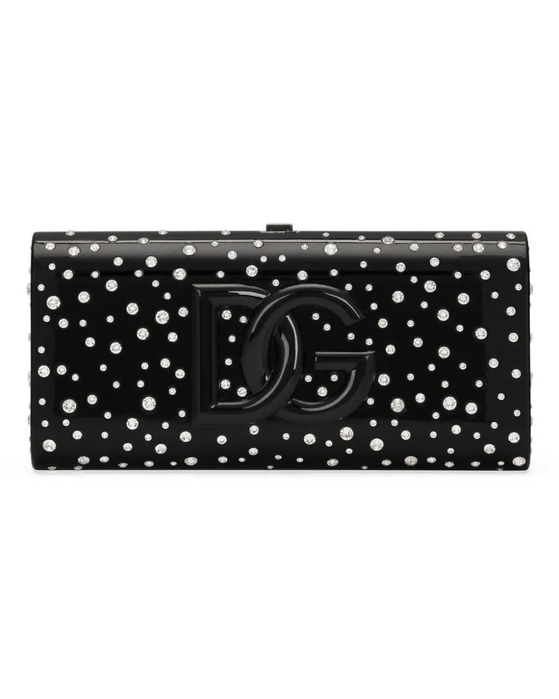 Dolce & Gabbana DG Clutch mit Kristallen Schwarz