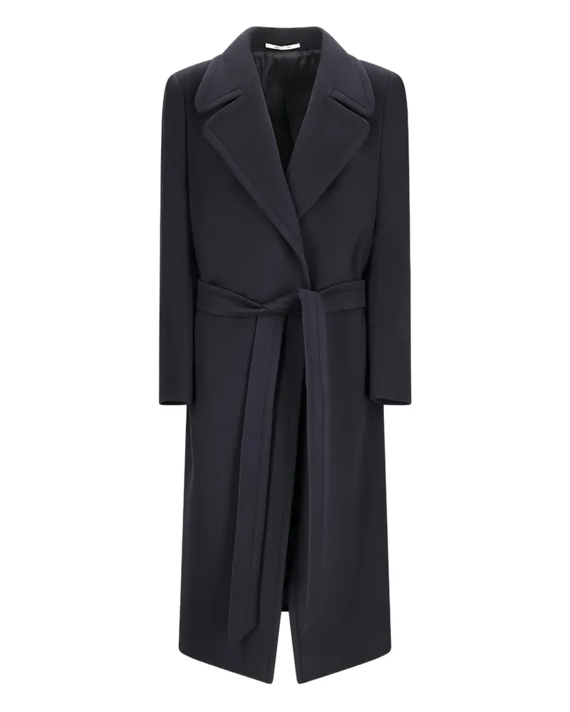 Tagliatore Gewickelter Mantel mit Gürtel - Blau Blau