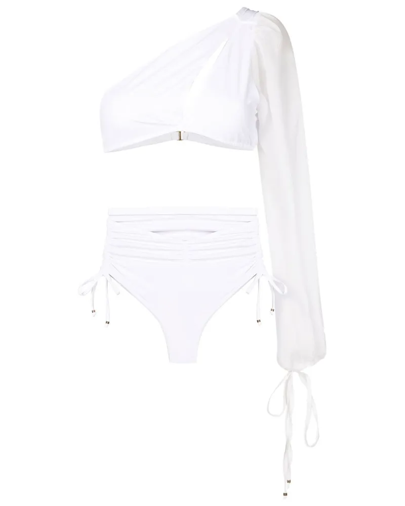 Amir Slama One-Shoulder-Bikini - Weiß Weiß