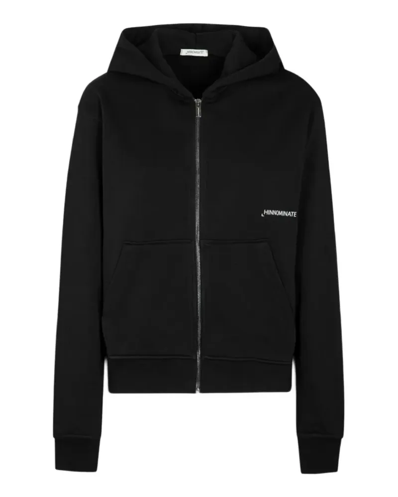 HINNOMINATE logo-print zip-up hoodie - Schwarz Schwarz