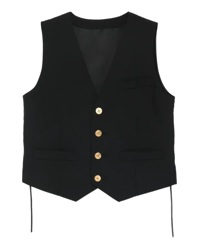 Sacai button waistcoat - Schwarz Schwarz
