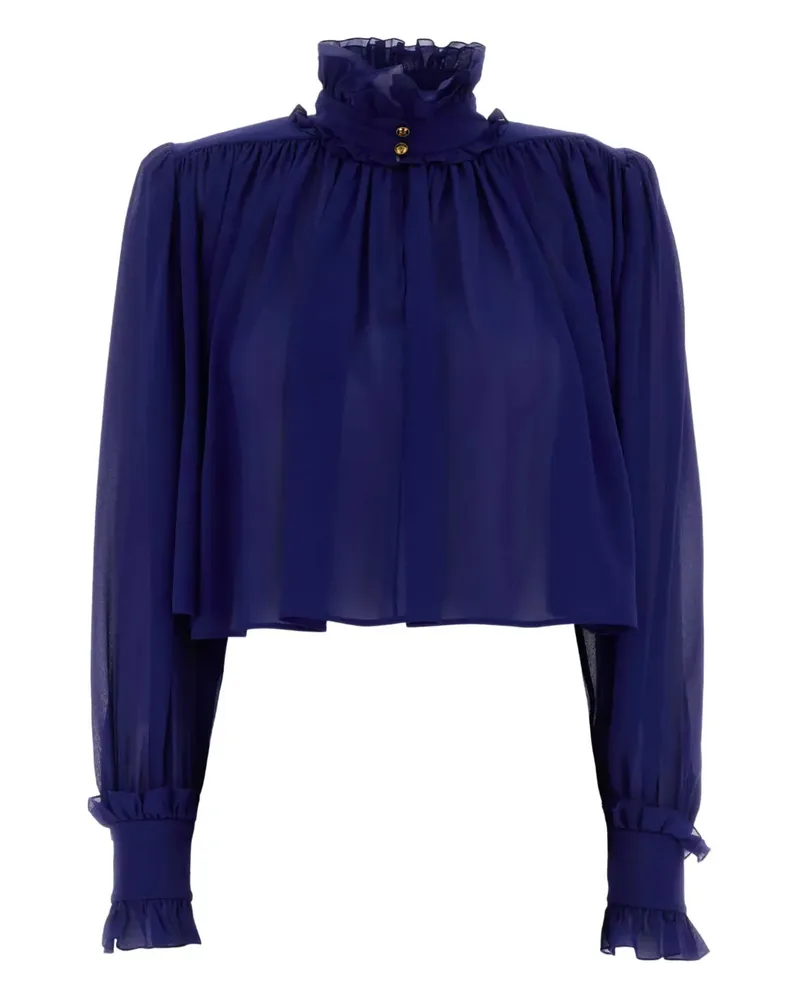 Chloé ruffled georgette blouse - Blau Blau