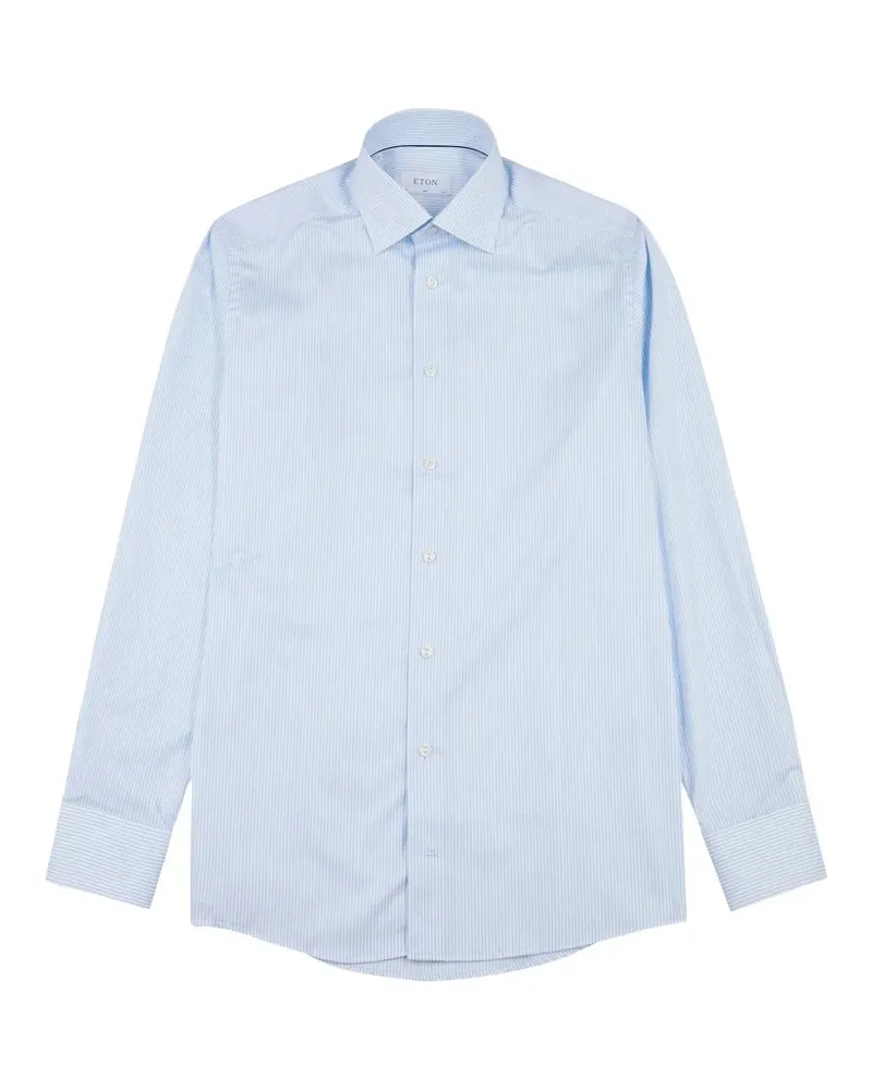 Eton Gestreiftes Hemd - Blau Blau