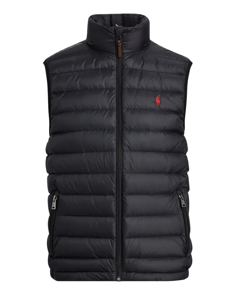 Ralph Lauren logo-embroidered padded gilet - Schwarz Schwarz