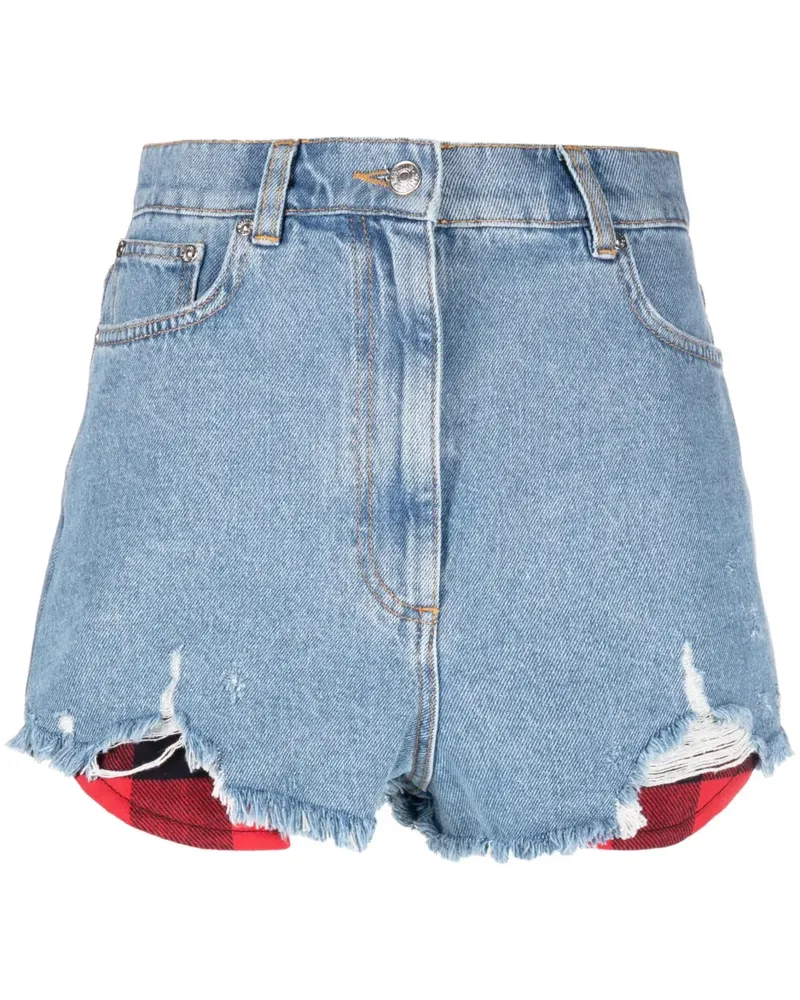 Moschino Hoch sitzende Jeans-Shorts - Blau Blau