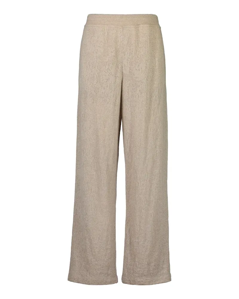 Brunello Cucinelli lace-knit track pants - Nude Nude