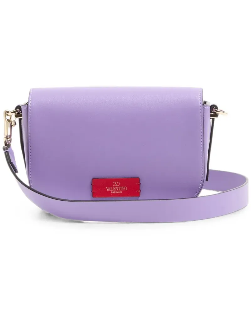 Valentino Garavani VLogo Walk small calfskin cross body bag - Violett Violett