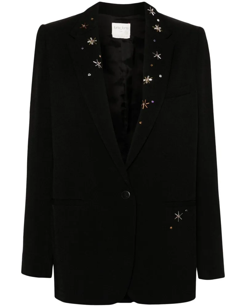 forte_forte Blazer mit Kristallen - Schwarz Schwarz