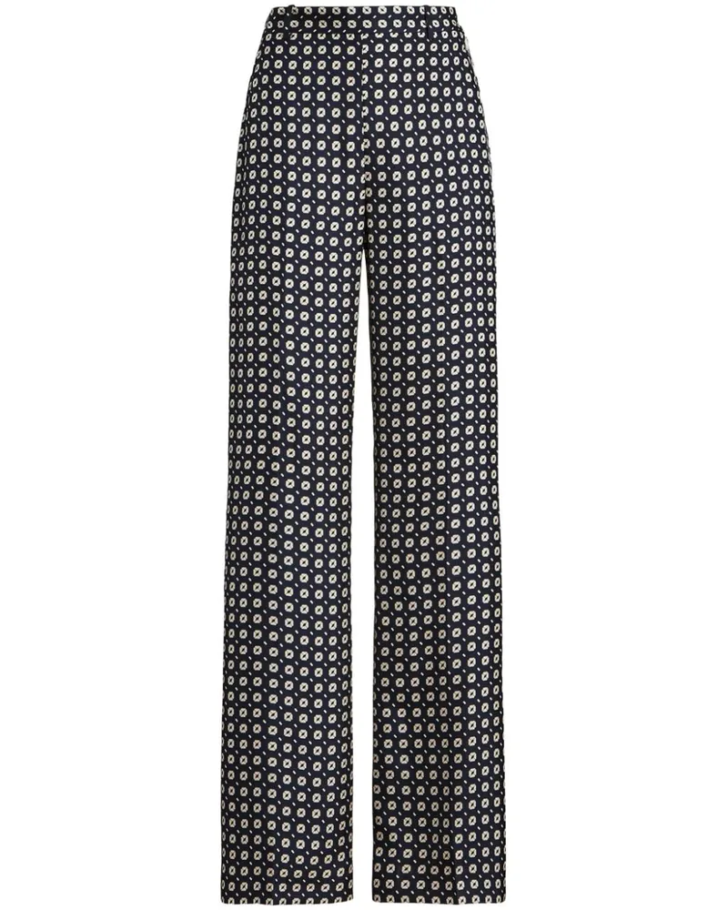 Ralph Lauren Gerade Hose mit geometrischem Print - Blau Blau