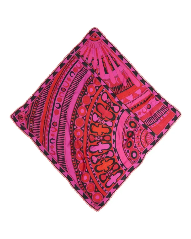 Emilio Pucci Pashmina aus Wolle und Seide mit Soleil-Print - Rosa Rosa