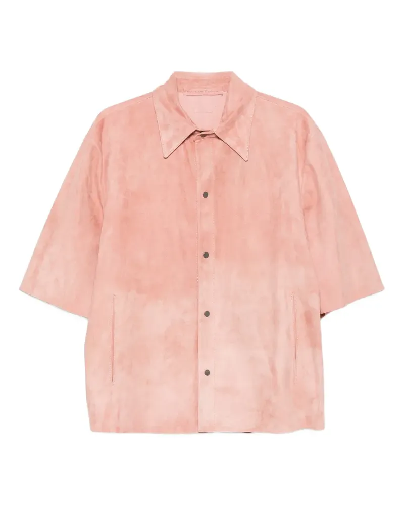 Salvatore Santoro Hemd aus Wildleder - Rosa Rosa