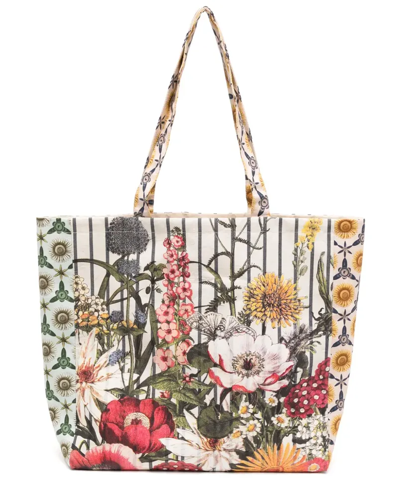 Biyan Tote Bag mit Blumen-Print - Nude Nude