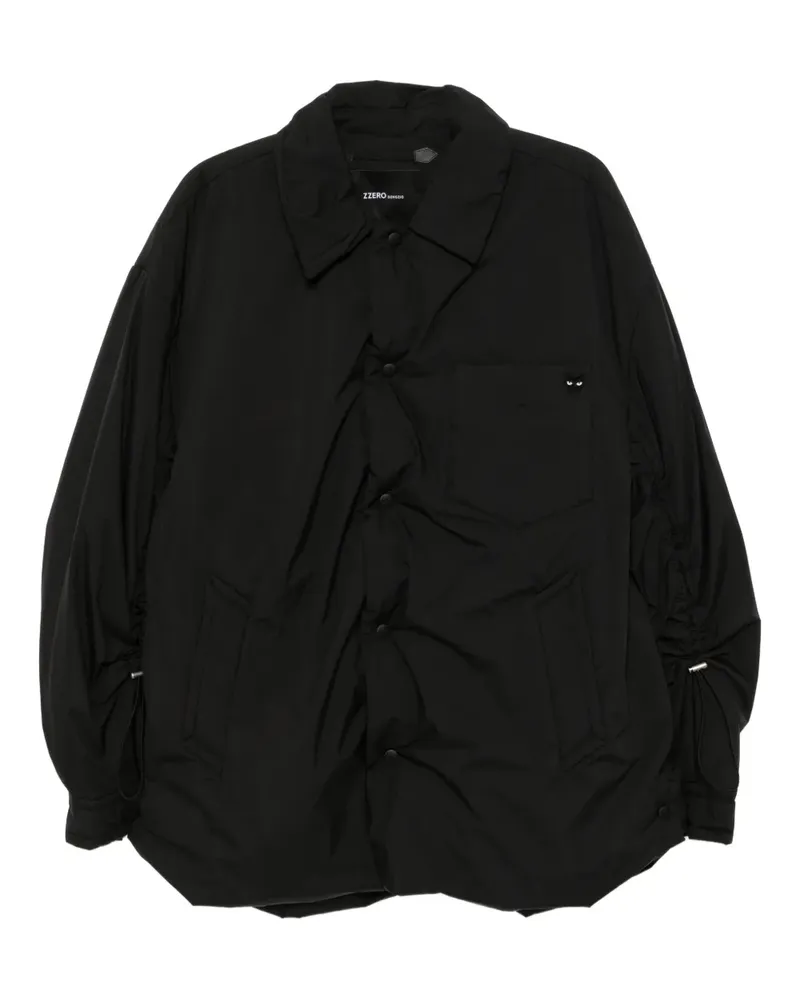SONGZIO Wattierte Jacke mit Raffung - Schwarz Schwarz
