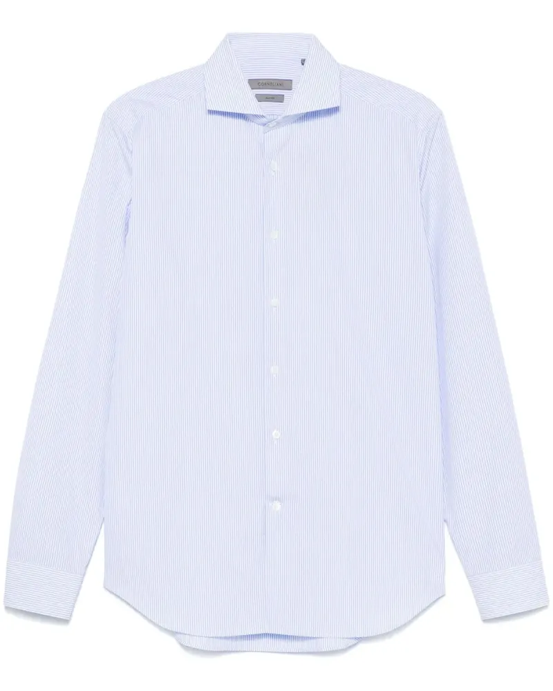 Corneliani Gestreiftes Hemd - Blau Blau