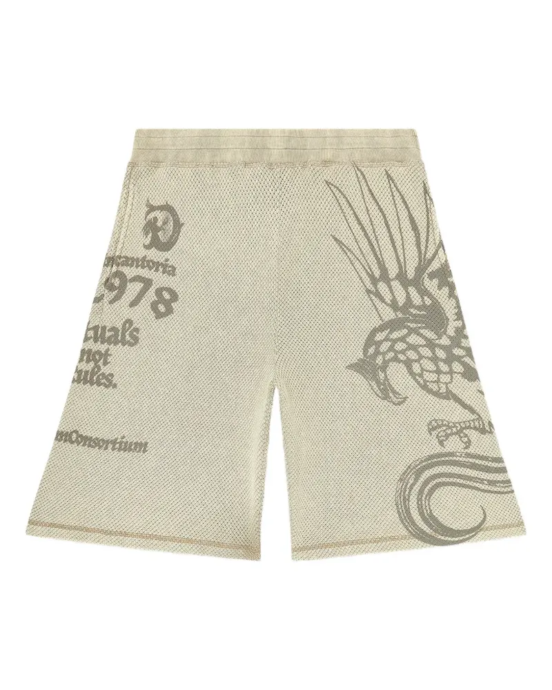 Diesel Shorts mit elastischem Bund - Nude Nude