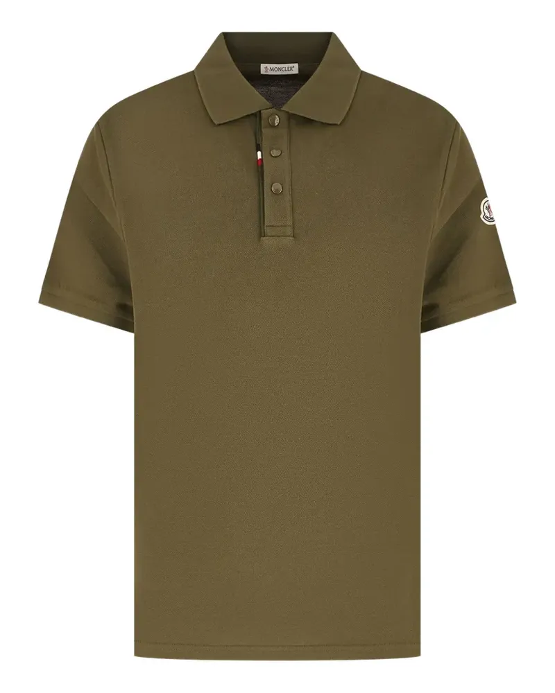 Moncler logo-patch polo shirt - Grün Grün
