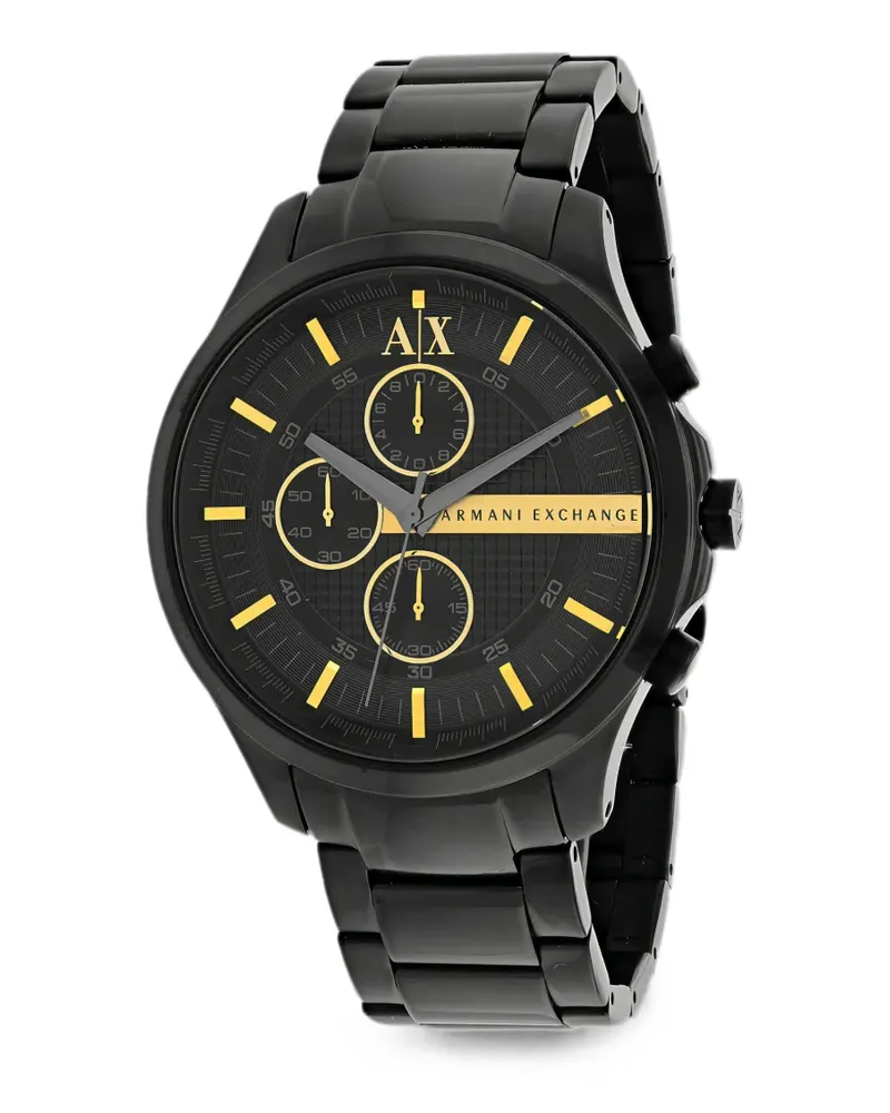 Armani Exchange logo-detail 46mm watch - Schwarz Schwarz