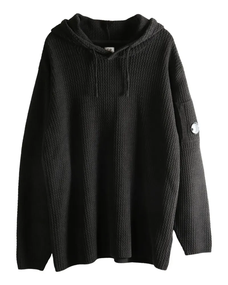 C.P. Company Hoodie mit Linsen-Detail - Schwarz Schwarz