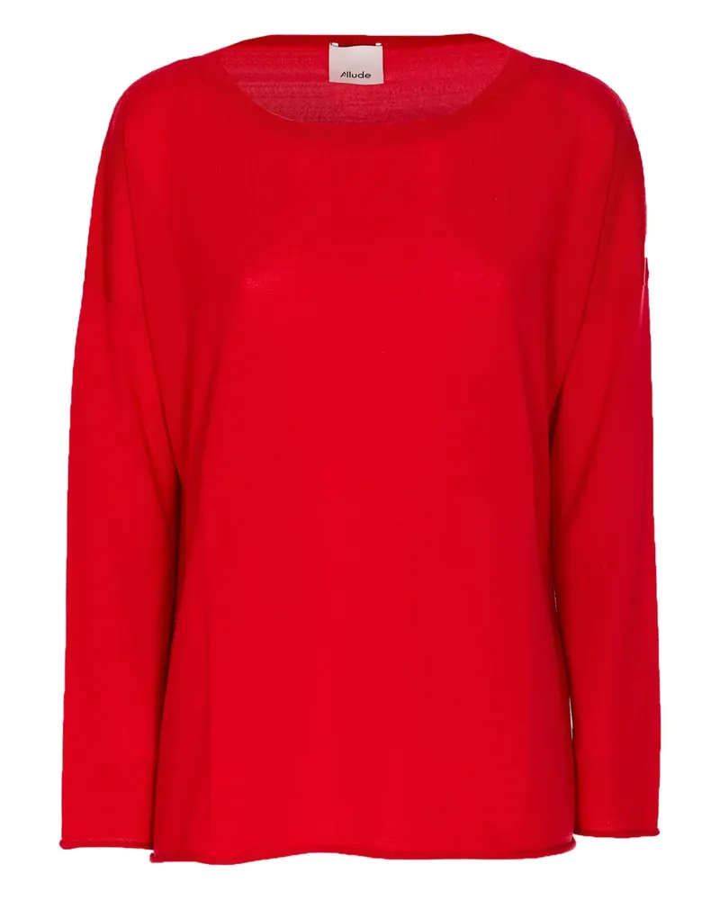 ALLUDE Langärmeliger Pullover - Rot Rot