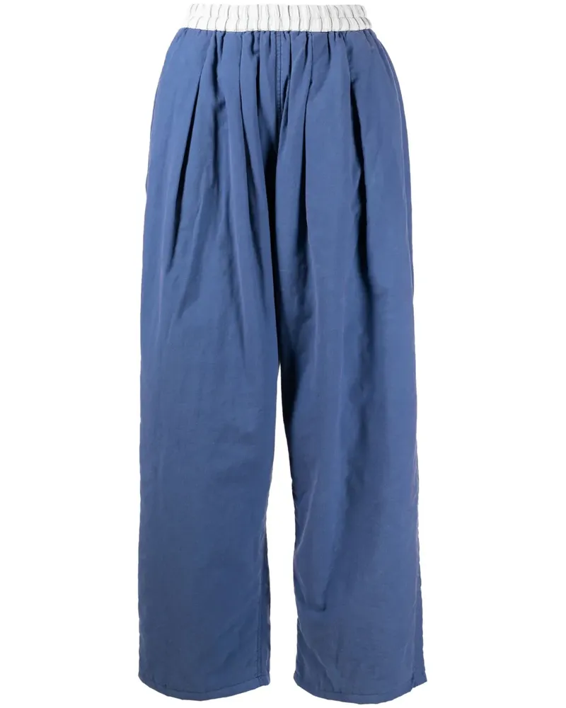 Maison Margiela Cropped-Hose mit tiefem Schritt - Blau Blau