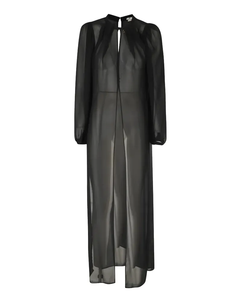 Elisabetta Franchi Bluse aus Georgette - Schwarz Schwarz