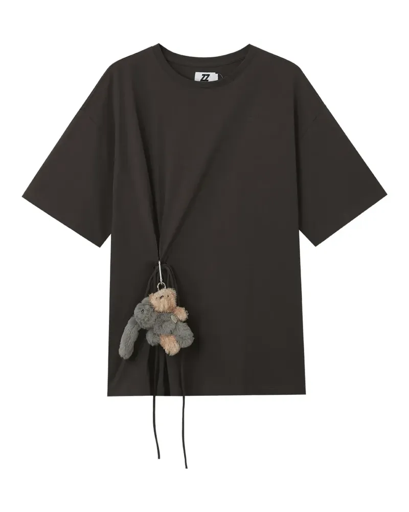 Izzue T-Shirt mit Bindeband - Schwarz Schwarz