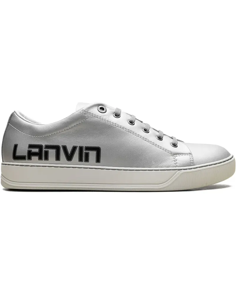 Lanvin Metallic Grey" Sneakers mit Logo-Print - Grau Grau