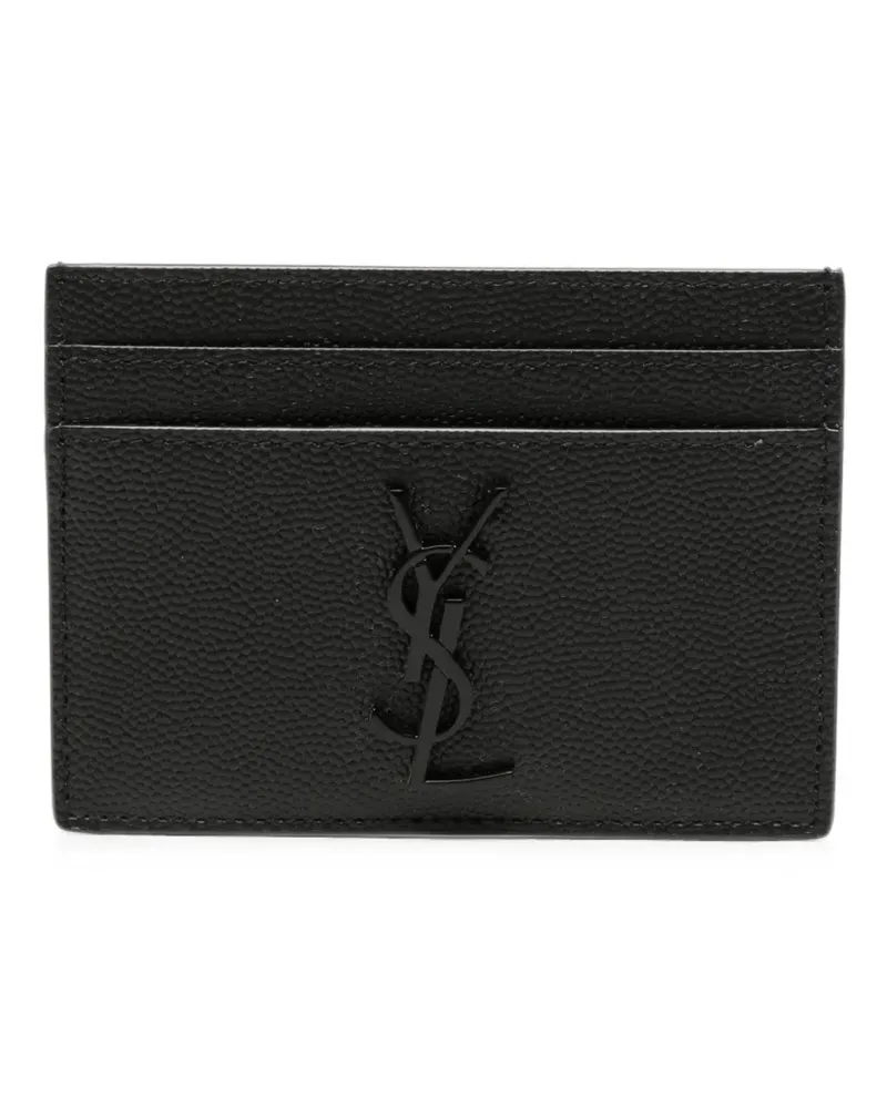 Saint Laurent Cassandre Grain de Poudre Kartenetui - Schwarz Schwarz