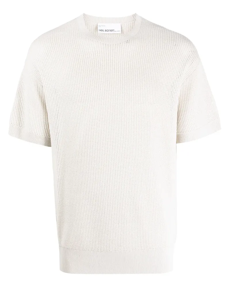 Neil Barrett Pullover mit Lochstrickmuster - Nude Nude