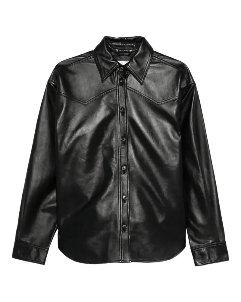 Destin Klassische Lederjacke - Schwarz Schwarz