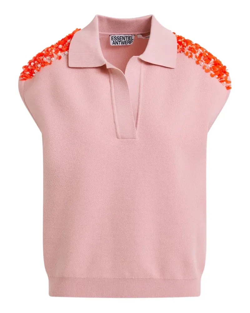 Essentiel Joline Oberteil mit Pailletten - Rosa Rosa